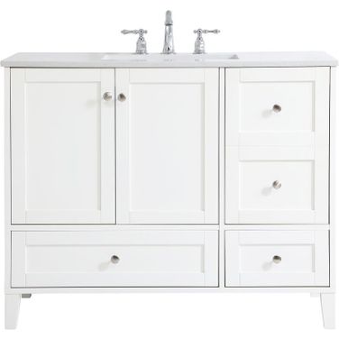 Sommerville 42 Inch Single Bathroom Vanity In White