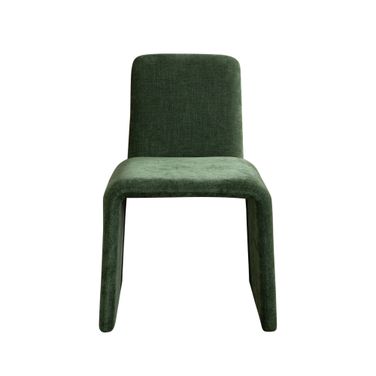 Sona Dining Chair In Spruce Green Fabric