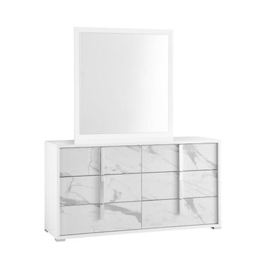 Sonia Mirror In White and Grey