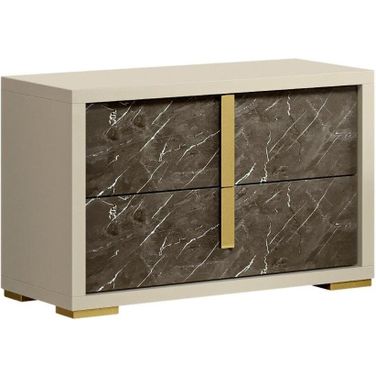 Sonia Night Stand In Pearl Metallic