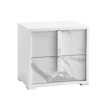 Sonia Nightstand In White and Grey