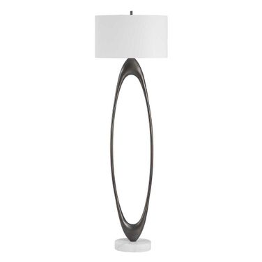 Sonic Open Oval Floor Lamp In Bronze