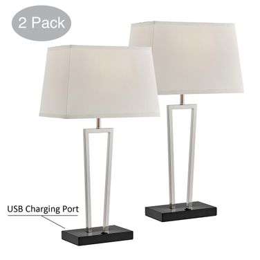 Sonnagh Table Lamp Set of 2 In Nickel