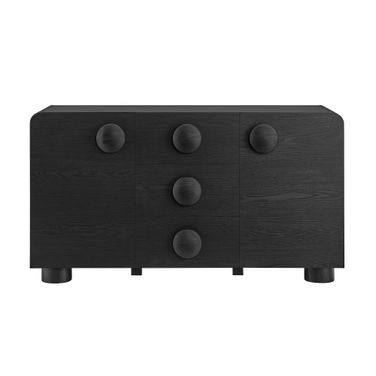 Sonnet 57 Inch Sideboard Storage Cabinet In Black