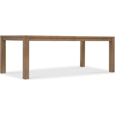 Sonnet Rectangle Dining Table with One 18 Inch Leaf In Medium Wood