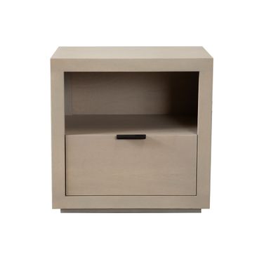 Sonoma 1-Drawer Wood Night Stand In Light Natural Grey Wash Finish