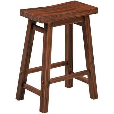 Sonoma 24 Inch Backless Saddle Stool In Chestnut Wire-Brush