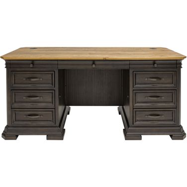 Sonoma Double Pedestal Executive Desk In Dark Roast