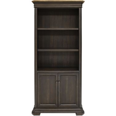 Sonoma Executive Bookcase with Doors In Dark Roast