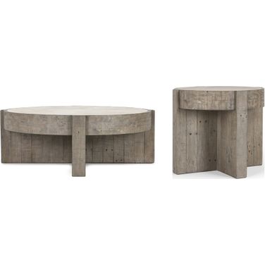 Sonoma Occasional Table Set In Distressed Gray
