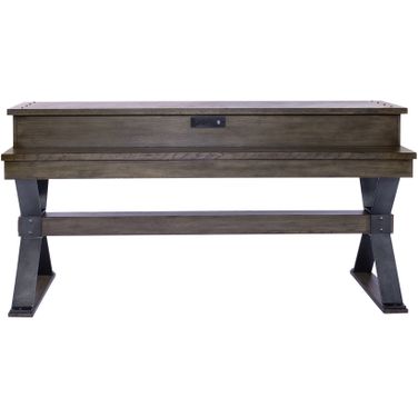 Sonoma Road Antique Weathered Beaten Bark Pewter Metal Console Bar Table