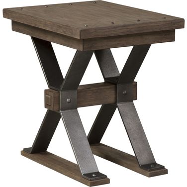 Sonoma Road Weathered Beaten Bark Chair Side Table