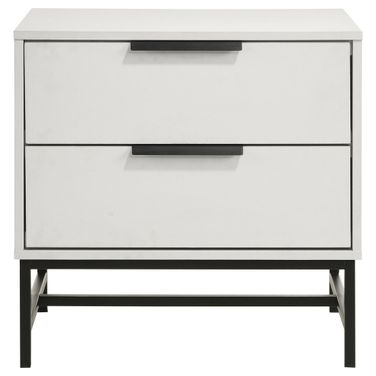 Sonora 2-Drawer Nightstand Bedside Table In White