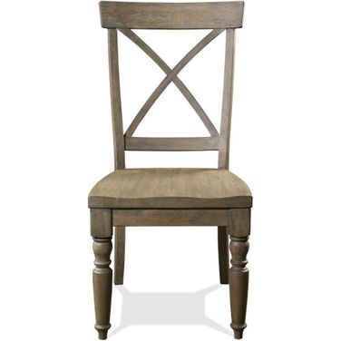 Sonora X-Back Side Chair In Medium Brown Set Of 2