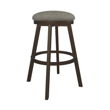 Sophia 26 Inch Counter Height Swivel Backless Stool In Cobblestone and Textured Ash