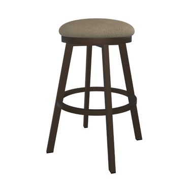 Sophia 30 Inch Bar Height Swivel Backless Stool In Cobblestone and Venetian