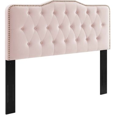 Sophia Tufted Performance Velvet Full/Queen Headboard In Pink