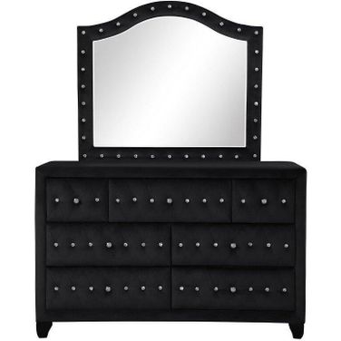 Sophia Upholstery Dresser Made With Wood In Black