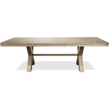 Sophie Natural 78 Inch Extendable Trestle Dining Table