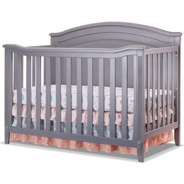 Sorelle Berkley Round Top Panel Crib In Gray