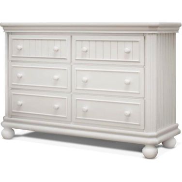 Sorelle Finley Rta 6 Drawer Double Dresser In White