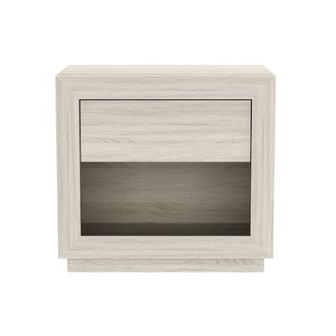 Soren 26 Inch 1-Drawer Nightstand In Whitewashed Oak