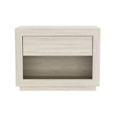 Soren 32 Inch 1-Drawer Nightstand In Whitewashed Oak