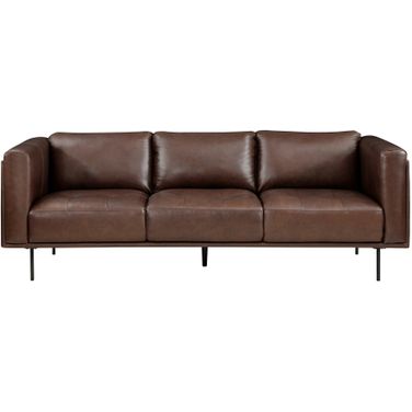 Soren Leather Sofa In Brown