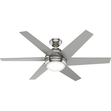 Sotto 52 Inch Ceiling Fan with LED Light Kit and Handheld Remote In Brushed Nickel and Matte Nickel