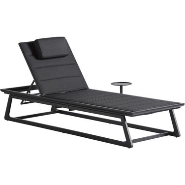South Beach Chaise Lounge In Obsidian