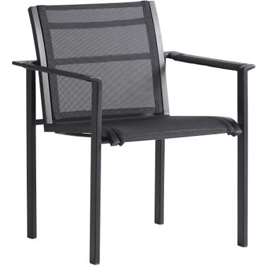 South Beach Arm Dining Chair In Obsidian