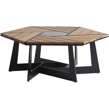 South Beach Hexagonal Cocktail Table In Obsidian