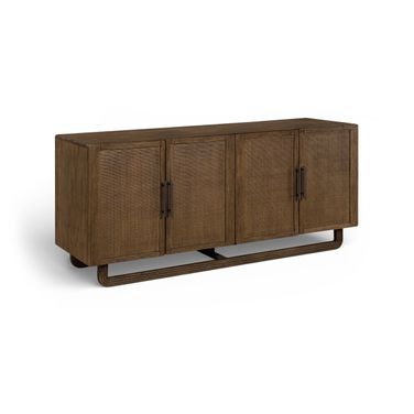 Sova Solid Wood and Oak Veneer Sideboard In Brown