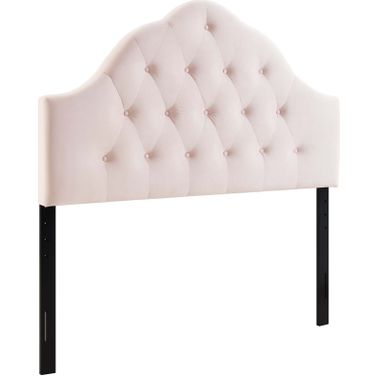 Sovereign Pink Queen Diamond Tufted Performance Velvet Headboard