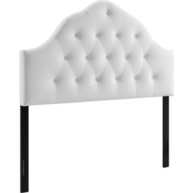 Sovereign White Queen Diamond Tufted Performance Velvet Headboard