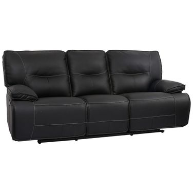 Spartacus Black Dual Power Reclining Sofa with Power Headrest