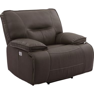 Spartacus Chocolate Power Recliner with Power Headrest