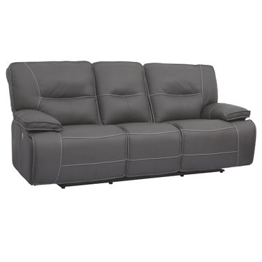 Spartacus Haze Dual Power Reclining Sofa with Power Headrest