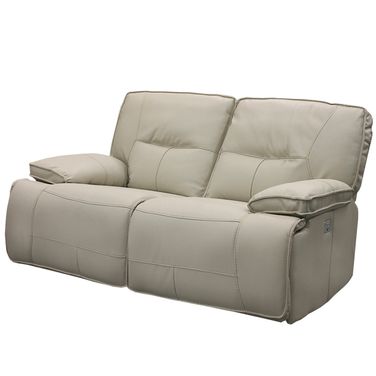 Spartacus Oyster Dual Power Reclining Loveseat with Power Headrest