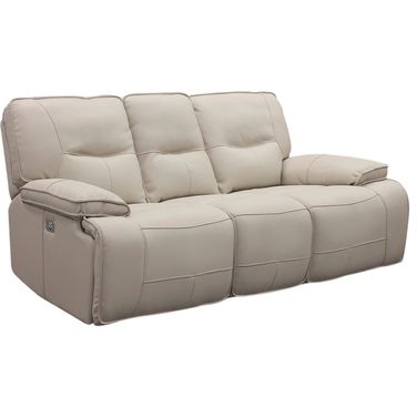 Spartacus Oyster Dual Power Reclining Sofa with Power Headrest