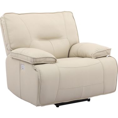 Spartacus Oyster Power Recliner with Power Headrest