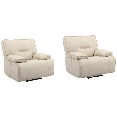 Spartacus Power Recliner Set of 2 In Oyster