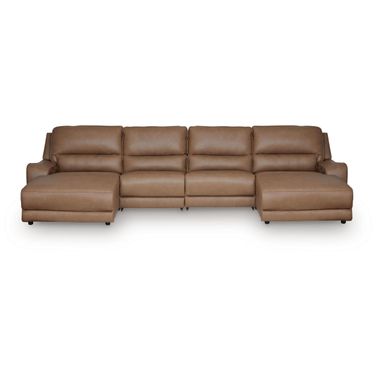 Spear Hill 4-Piece Power Reclining Sectional with Chaise In Caramel