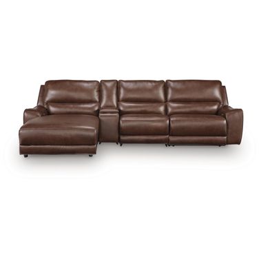 Spear Hill 4-Piece Reclining Sectional with LAF Chaise and Storage Console In Canyon