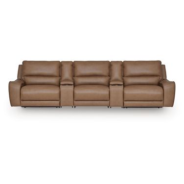 Spear Hill 5-Piece Power Reclining Sectional In Caramel