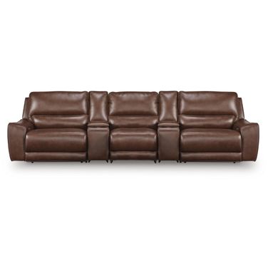 Spear Hill 5-Piece Reclining Sectional with Storage Consoles In Canyon