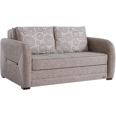 Speedy Upholstered Convertible Loveseat with Storage In Beige SPY-BE-LS