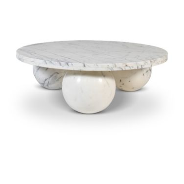 Spherical Coffee Table In White
