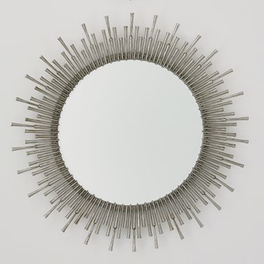 Spike Mirror In Antique Nickel