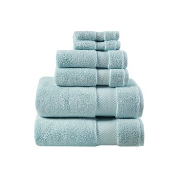Splendor 1000Gsm Cotton 6 Piece Towel Set In Blue